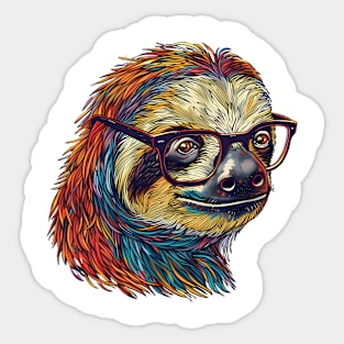 Slow and Steady, But Super Smart: The Brainy Sloth! Sticker